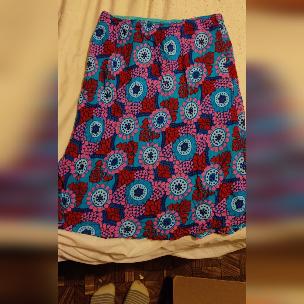dELiA*s Red and Blue A-Line Skirt